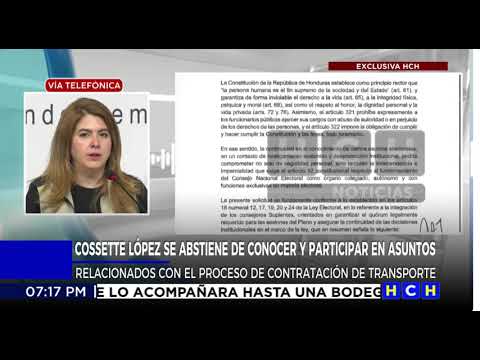 ¡Rechazan desvinculación! CNE convoca a Cossette López a participar en proceso de licitación de transporte este lunes