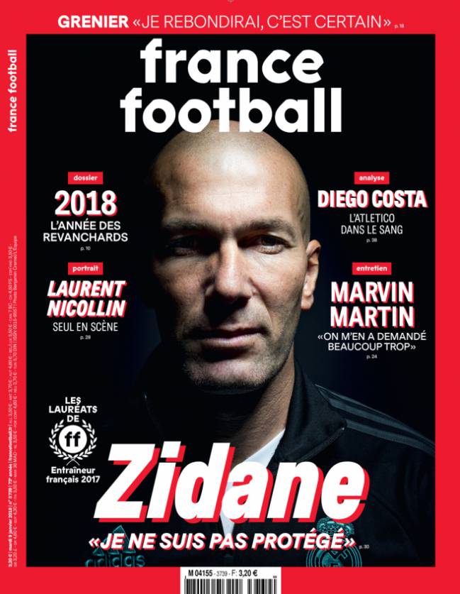 Zidane, nombrado entrenador francés del año por France Football.