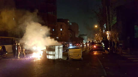 Protestas en Teherán (Irán), el 30 de diciembre de 2017.