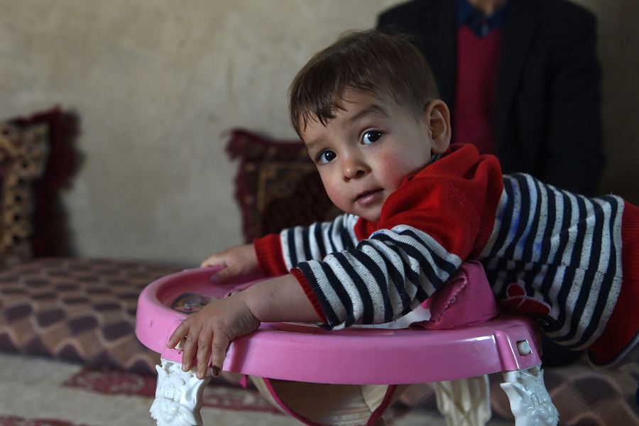 Los padres de este pequeño de mejillas rosadas le dieron el nombre del multimillonario presidente de Estados Unidos con la esperanza de que tuviera tanto éxito como él. Foto: AFP/END