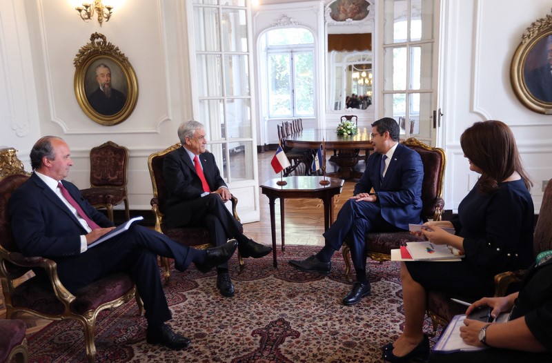 Presidente Hernández a Piñera:  “Tenemos una relación muy fraterna y consolidada con Chile”