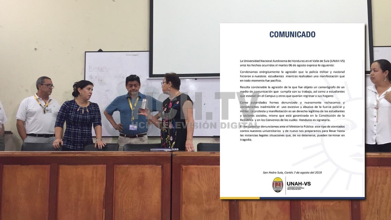 » UNAH-VS emprederá acciones legales tras recientes agresiones policiales y militares