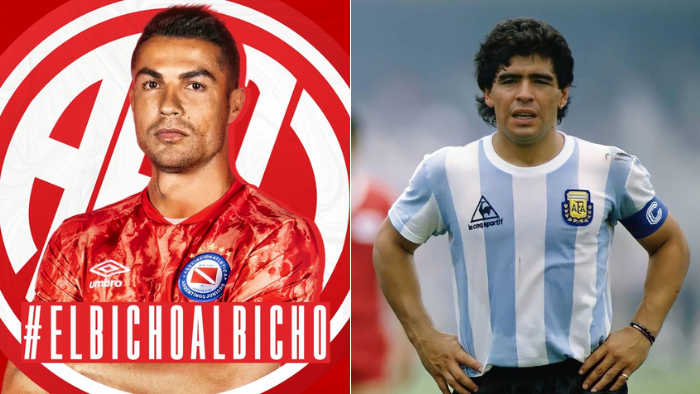 #ElBichoAlBicho, la curiosa campaña que podría unir a Maradona y a Ronaldo