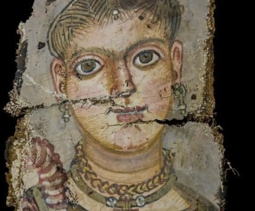 El retrato de una mujer fue uno de los encontrados como parte de la investigación llevada a cabo en Egipto.