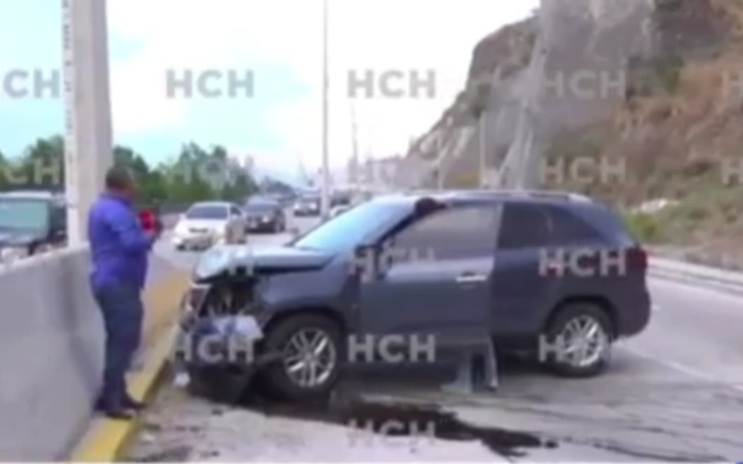 Accidente Vial Deja Pérdidas Materiales En La Vía Rápida De La Capital Hchtv 7856