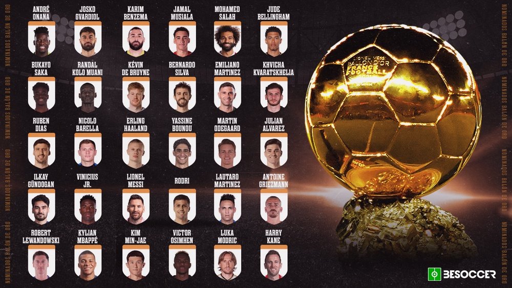 ¡Con Messi, Haaland y Mbappé a la cabeza! Estos son los 30 nominados al