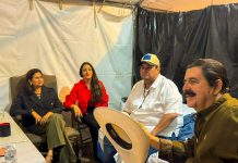 Expresidente Zelaya y Rixi Moncada acuerpan al alcalde Jorge Aldana en su Campamento de la Victoria