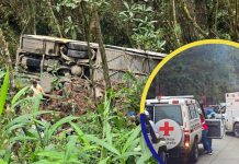 ¡Tragedia! Dos muertos y múltiples heridos, deja volcamiento de bus en Intibucá