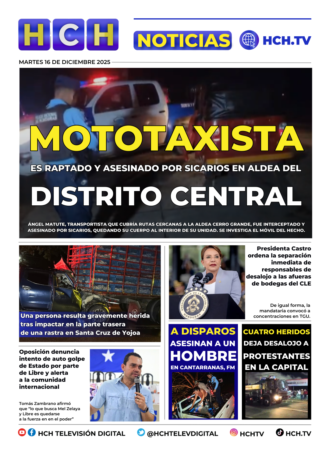 Presidente hondureño anuncia inversión millonaria en infraestructura y desarrollo social