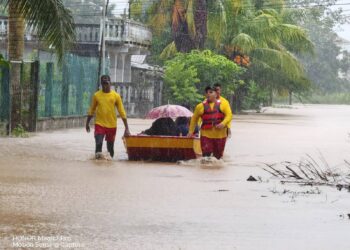 Afectados por lluvias en La Ceiba