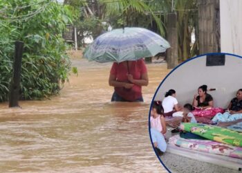¡La dura y eterna realidad! Inundaciones y familias damnificadas por torrenciales lluvias en la zona norte