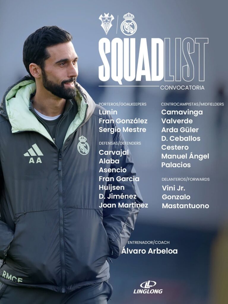 Dando oportunidad a los jóvenes, Arbeloa armó una convocatoria acorde a su primer gran asalto como DT del Real Madrid.