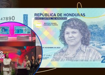 Hoy comienza a circular el nuevo billete de 200 lempiras con la imagen de Berta Cáceres