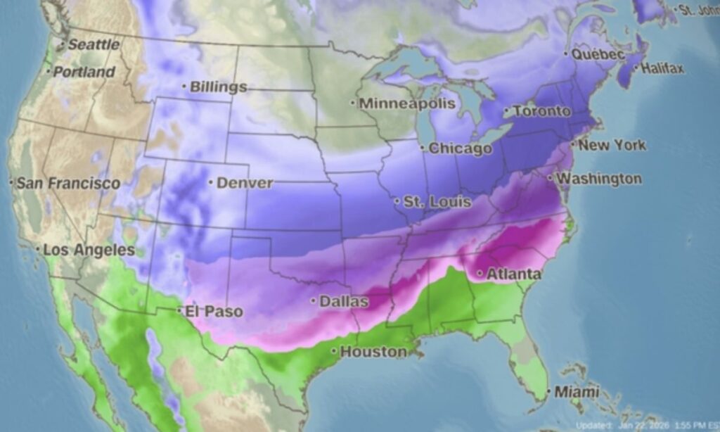 Tormenta invernal en Estados Unidos
