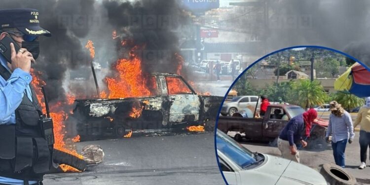 ¡Más protestas! Hasta un carro queman los colectivos de Aldana exigiendo voto por voto municipal