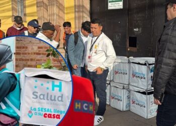¡Plantón! “Deliverys” exigen al gobierno L 2 millones pendientes por entrega de medicamentos