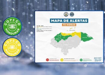 ¡Tome nota! Bajo alerta amarilla y verde Honduras, por Frente Frío que ingresa este sábado