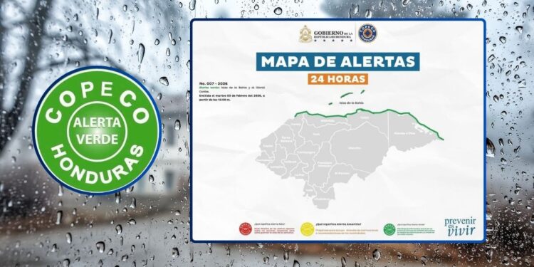 Bajo Alerta Verde Islas de la Bahía y el litoral Caribe por oleaje ligeramente alterado
