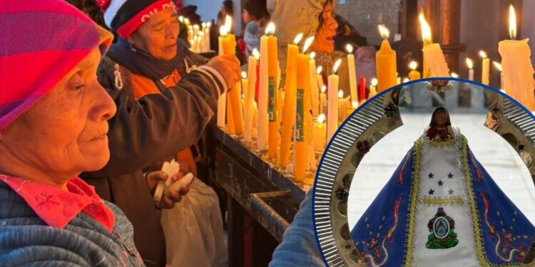 La Capilla de Las Velas se llena de fieles que llegan con sus peticiones a la Virgen de Suyapa