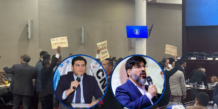 Partido Libre comienza insurrección legislativa previo a aplicar juicio político contra Marlon Ochoa y Johel Zelaya; nacionalistas levantan muro para “blindar” a Zambrano