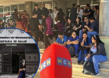 En huelga estudiantes de medicina con un “rosario” exigencias; SESAL confirma pago para hoy, pero les recuerda: “no es salario; es una beca”