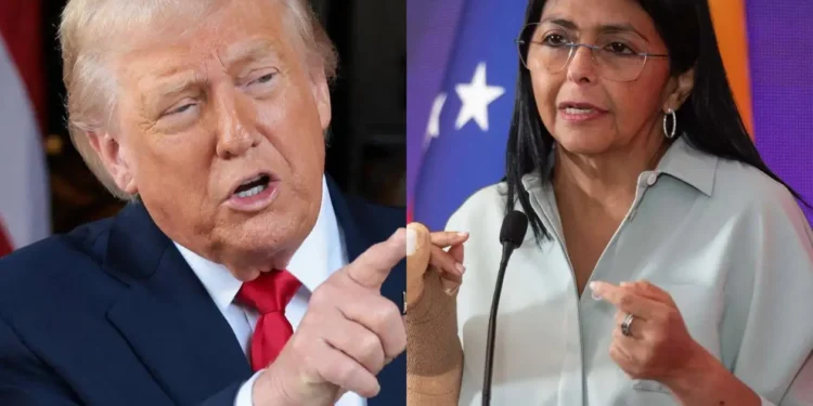 Donald Trump insiste en que Delcy Rodríguez «está haciendo un excelente trabajo»