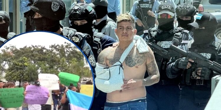 ¡Plantón! Campesinos llegan a los juzgados de SPS en apoyo al supuesto jefe de “La Kleivona”