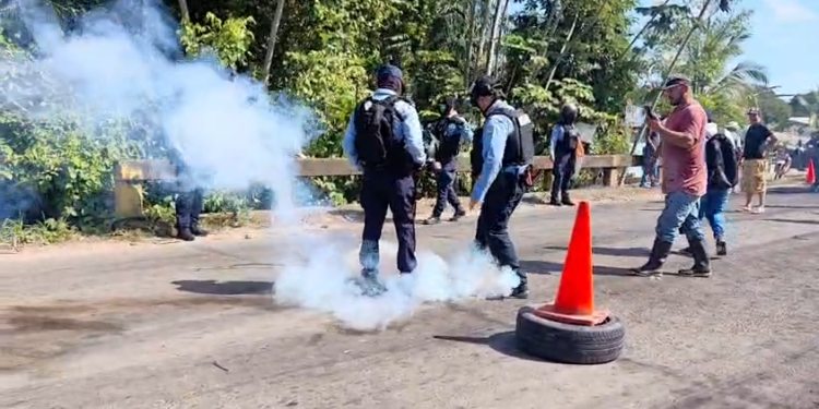 ¡Vuelven las gaseadas! Con gas lacrimógeno, antimotines “desarman” protesta en Bonito Oriental