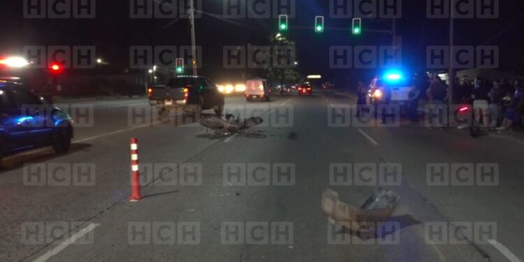 Motociclista resulta herido tras colisionar contra un vehículo Móvil de Emergencia SPS