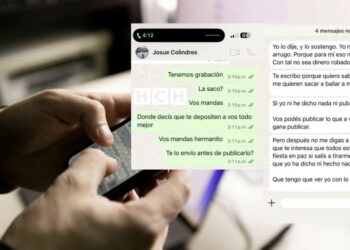Jorge Cálix: “Tenemos grabación ¿la saco?” y Josué Colindres respondió: “yo nunca me arrugo”