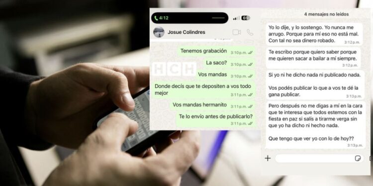 Jorge Cálix: “Tenemos grabación ¿la saco?” y Josué Colindres respondió: “yo nunca me arrugo”
