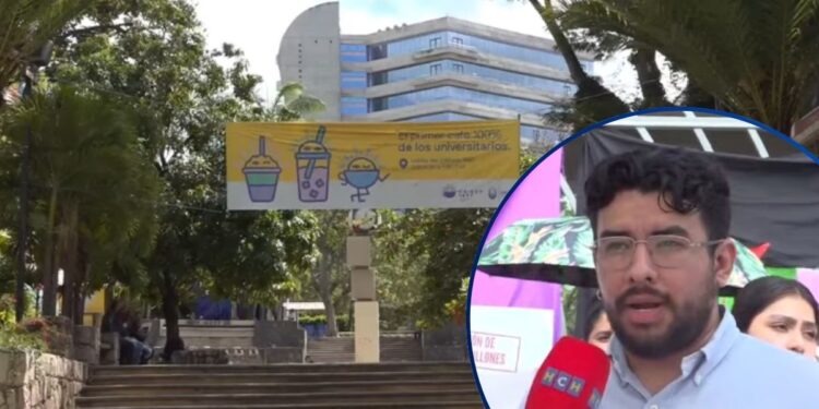 ¡Con un plantón! Estudiantes de la UNAH rechazan recorte presupuestario y advierten tomas