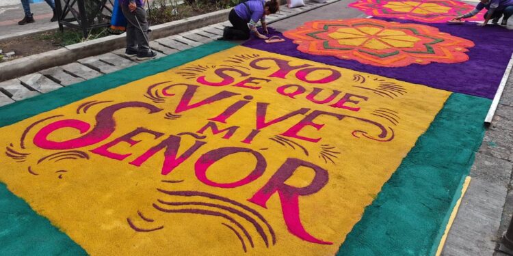 ¡Fe, arte y devoción! Honduras se viste de colores con las tradicionales alfombras este Viernes Santo