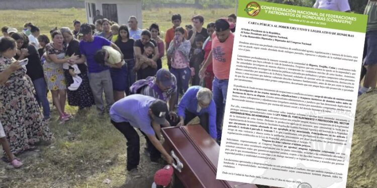 CONAFEPH pide al gobierno investigar la masacre en Rigores y profundizar en la crisis que se vive en el Bajo Aguán