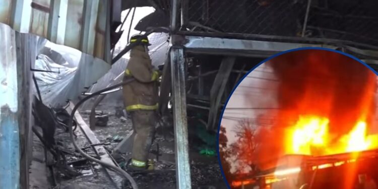 Incendio arrasó taller y alcanzó bodega de una empresa en SPS