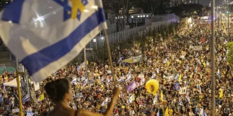 Manifestantes Netanyahu Gobierno