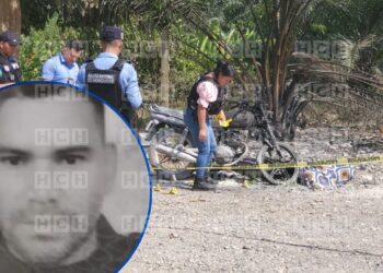 ¡Identificado! Calcinado junto a su moto, hallan a guardia en San Francisco, Atlántida