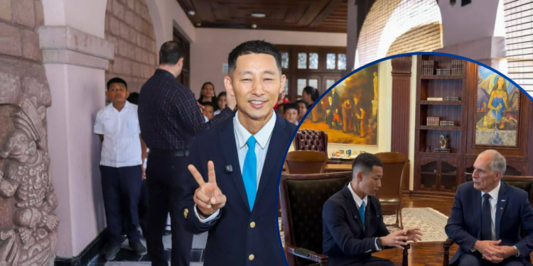 Shin Fujiyama, el japonés tiktokers se reunió con el presidente Nasry Asfura para impulsar construcción de escuelas