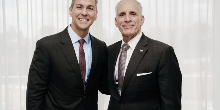 Presidente Nasry Asfura se reúne con su similar de Paraguay, Santiago Peña en la Milken Institute Global Conference 2026
