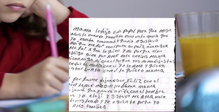 Menor de edad se va con su marido y deja una reveladora carta a su mamá “Me fui porque lo quiero”