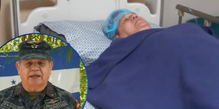 ¡Delicado y hospitalizado! Reaparece el general Romeo Vásquez tras permanecer en la clandestinidad