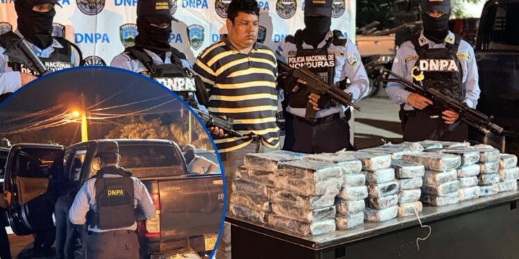 ¡Narco al volante! 70 kilos de cocaína llevaba un conductor en Olancho