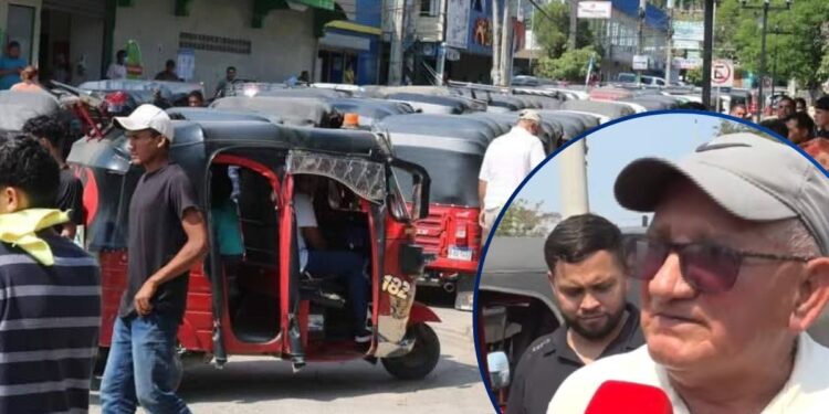 ¡Protesta! Mototaxistas de Villanueva exigen regulación de centenares de unidades “pandas”