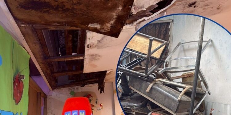 ¡Se cae a pedazos! Techos colapsados y mobiliario destruido: El calvario que viven pacientes del centro de salud “El Chile”