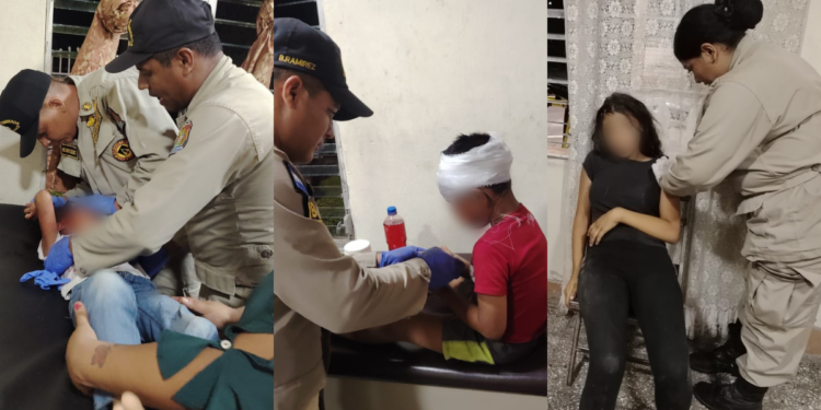 Tres menores heridos tras aparatoso accidente de tránsito en Talanga, Francisco Morazán