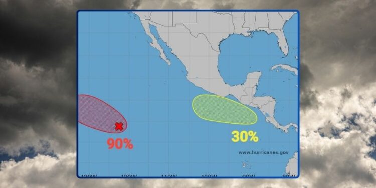 Copeco vigila sistema de baja presión con 30% de probabilidad de desarrollo ciclónico en 7 días