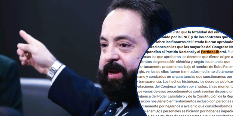 Luis Redondo responsabiliza al Partido Nacional y Liberal por la crisis financiera de la ENEE