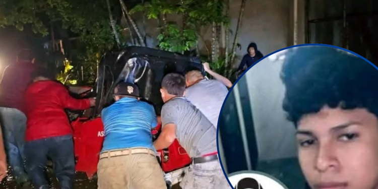 ¡Destino fatal! Jovencito muere aplastado por un árbol en su mototaxi en Cofradía, Cortés