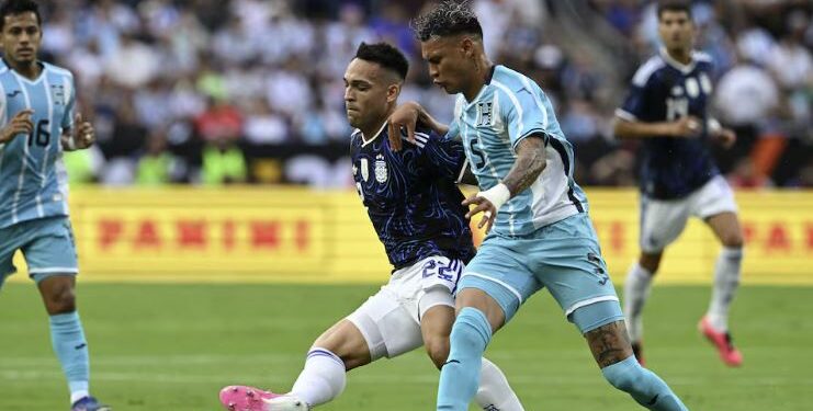 Con Gol de Lautaro Martínez, Argentina le está ganando 1-0 a Honduras en el amistoso en el Kyle Field de Texas