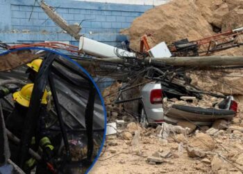 ¡Angustiosa búsqueda! En medio de la destrucción, bomberos tratan de encontrar sobrevivientes al derrumbe del cerro